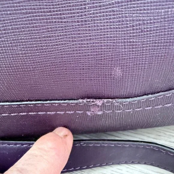 Coach Women's Bag Eggplant Purple Leather Straps Baby Diaper Bag Travel 26353 - Picture 4 of 12